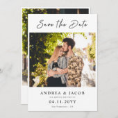 Create Your Own 2 Photo Wedding Save the Date Card (Vorne/Hinten)