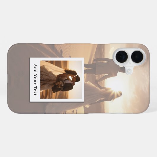 Create Your Own 2 Photo with Name iPhone Hülle (Rückseite (Horizontal))