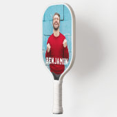 Create Your Own 2 Photo with Name Pickleball Schläger (Links)