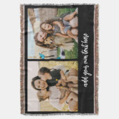 Create Your Own 2 Photo With Text Decke (Vorderseite Vertikal)