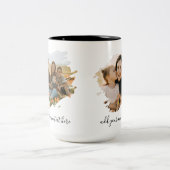 Create Your Own 2 Photo Zweifarbige Tasse (Mittel)