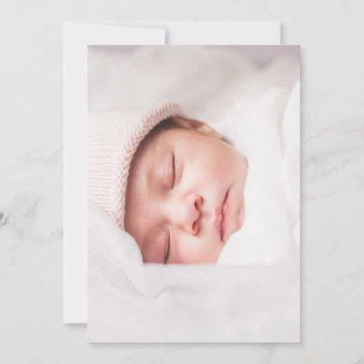 Create Your Own 3 Collage Multi Photo Baby New  Dankeskarte (Rückseite)