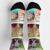 Create Your Own 3 Family Kids Photo Collage  White Socken (Oben)