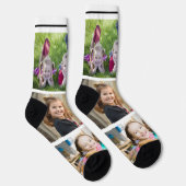 Create Your Own 3 Family Kids Photo Collage  White Socken (Rechts)