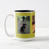 Create Your Own 3-Photo Gift Coffee Mug Zweifarbige Tasse (Links)