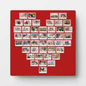 Create Your Own 44 Photo Collage Heart Fotoplatte (Vorderseite)