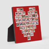 Create Your Own 44 Photo Collage Heart Fotoplatte (Vorderseite)