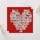 Create Your Own 44 Photo Collage Heart Karte (Vorderseite/Rückseite Beispiel)
