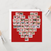 Create Your Own 44 Photo Collage Heart Karte (Vorderseite/Rückseite Beispiel)