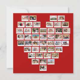 Create Your Own 44 Photo Collage Red Heart Mitteilungskarte