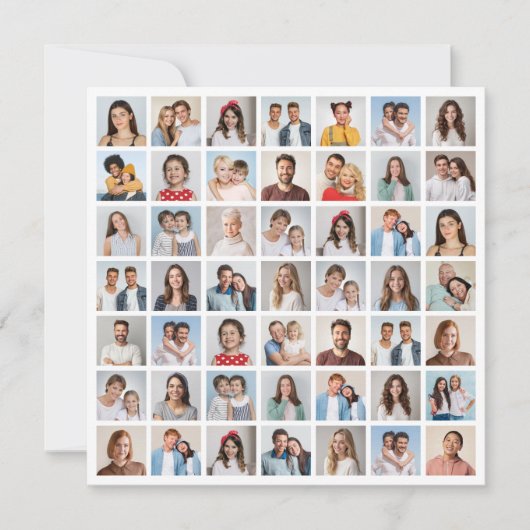 Create Your Own 49 Photo Collage Greeting Karte (Vorderseite)