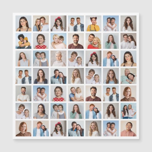 Create Your Own 49 Photo Collage Magnetic Card Magnetkarte (Vorderseite)