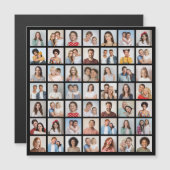 Create Your Own 49 Photo Collage Magnetic Card Magnetkarte (Vorne/Hinten)