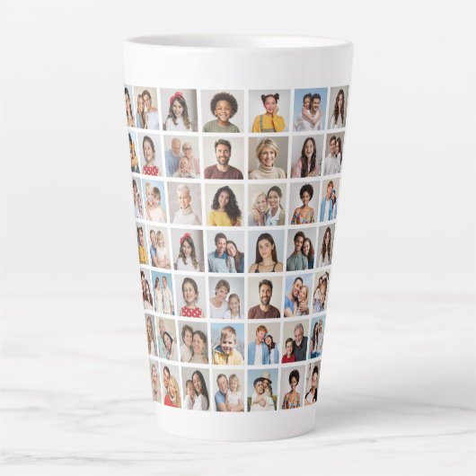 Create Your Own 49 Photo Collage Milchtasse (Vorderseite)