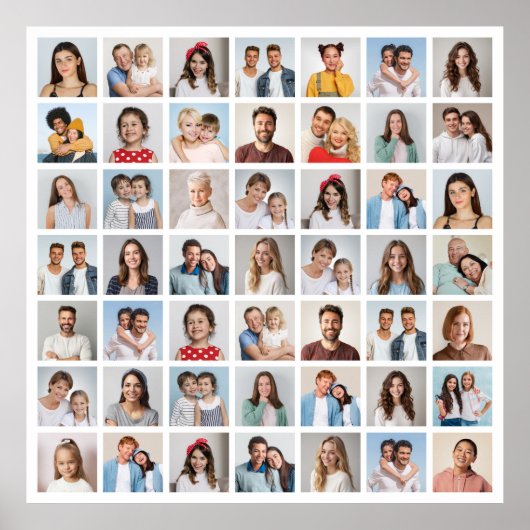 Create Your Own 49 Photo Collage  Poster (Vorne)