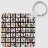 Create Your Own 49 Photo Collage Schlüsselanhänger (Rückseite)