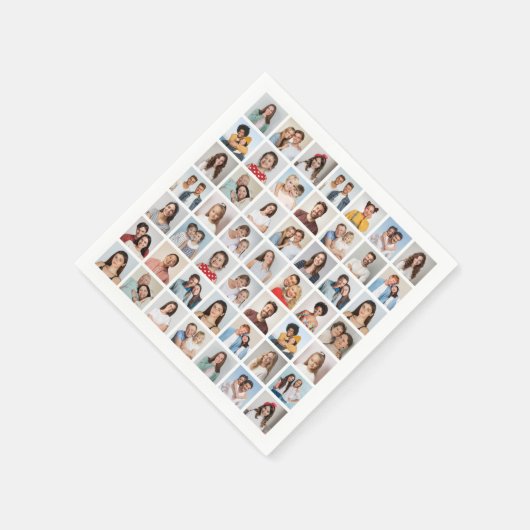 Create Your Own 49 Photo Collage Serviette (Ecke)