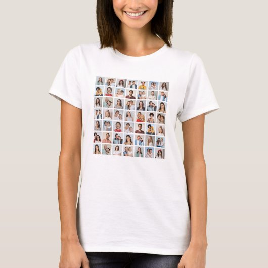 Create Your Own 49 Photo Collage Women's T-Shirt (Vorderseite)