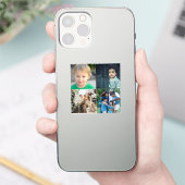 Create Your Own 4 Photo Collage Aufkleber (Telefon)
