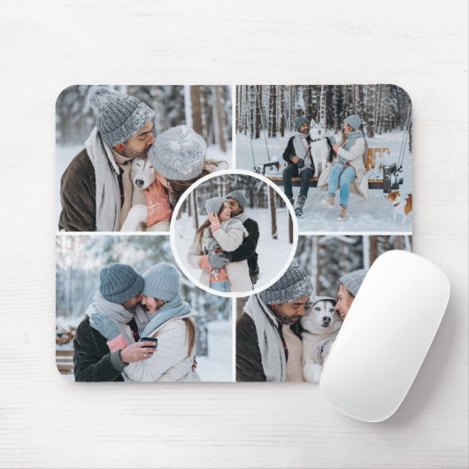 Create Your Own 5 Photo Collage Mousepad (Mit Mouse)