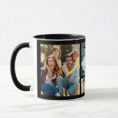 Create Your Own 5 Photo Picture Collage Black Tasse (Links)
