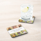 Create Your Own 6 Photo Collage Add Your Greeting Getränkeuntersetzer (Rechte Seite)