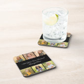 Create Your Own 6 Photo Collage Add Your Greeting Getränkeuntersetzer (Rechte Seite)