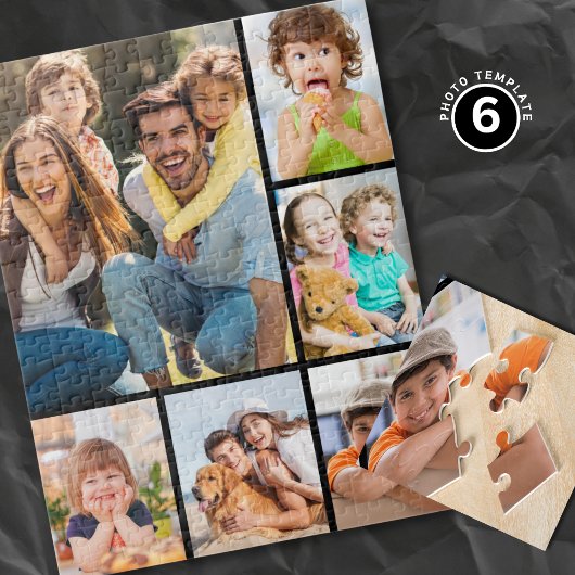 Create Your own 6 Photo Collage Gift Simple Easy Puzzle