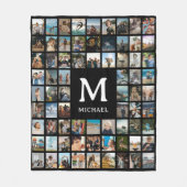 Create your Own 72 Photo Collage Monogram Fleecedecke (Vorderseite)