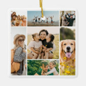 Create Your Own 7 Photo Collage Christmas Keramikornament (Vorderseite)