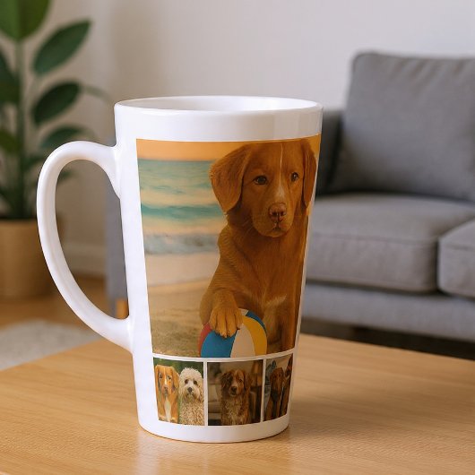 Create your own 7 photo collage personalized milchtasse