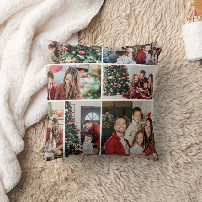 Create Your Own 7 Photo Custom Pic Double Sided Kissen (Decke)