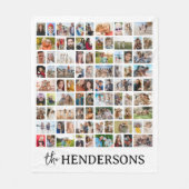 Create Your Own 81 Photo Collage White Fleecedecke (Vorderseite)