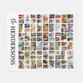 Create Your Own 81 Photo Collage White Fleecedecke (Vorderseite (Horizontal))