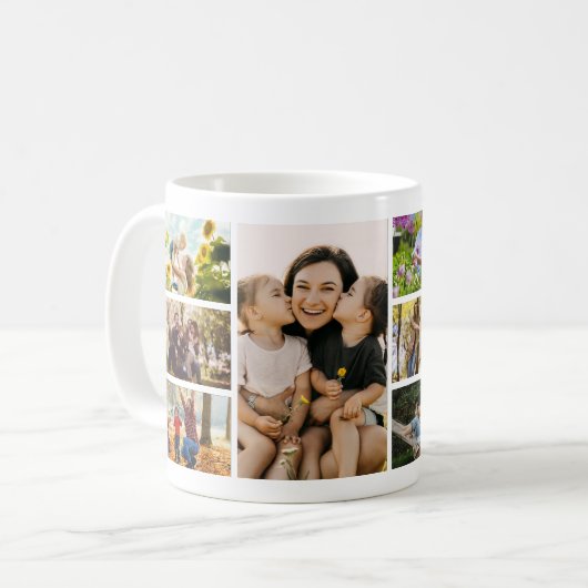 Create Your Own 8 Photo Collage Kaffeetasse (Vorderseite Links)