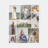 Create Your Own 9 Photo Collage Fleecedecke (Vorderseite)