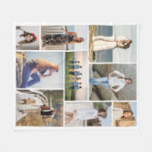 Create Your Own 9 Photo Collage Fleecedecke (Vorderseite (Horizontal))