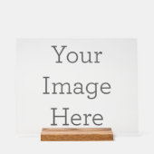Personalisierte 27,95cm x 35,6cm Acrylschild, mit Holzblock (Vorderseite)