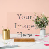 Personalisierte 27,95cm x 35,6cm Acrylschild, mit Holzblock (Hochzeit)