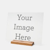 Personalisierte 27,95cm x 35,6cm Acrylschild, mit Holzblock (Winkel)