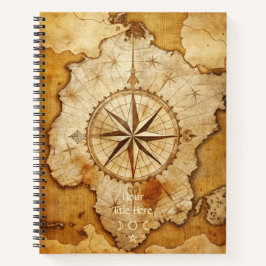 Create Your Own Adventurer Compass Rose Map Notizblock