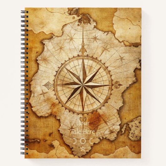 Create Your Own Adventurer Compass Rose Map Notizblock (Vorderseite)