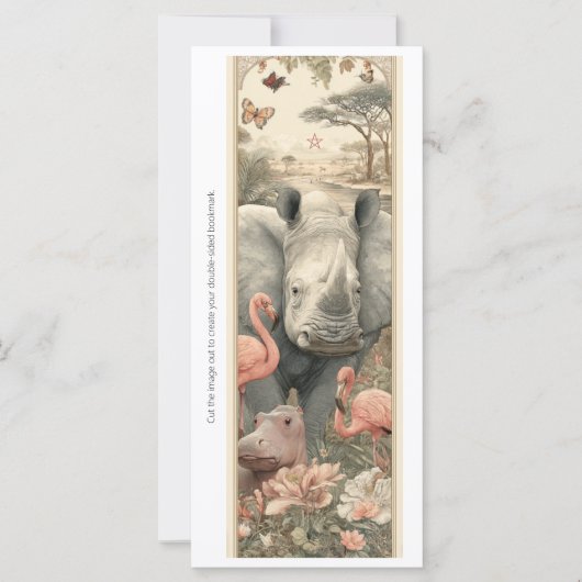 Create Your Own African Animals Bookmark Card (Vorderseite)