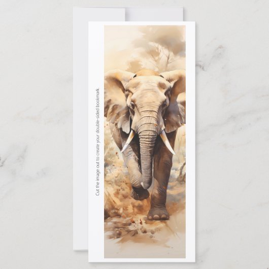 Create Your Own African Elephant Bookmark Card (Vorderseite)