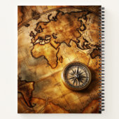 Create Your Own Amber Compass Rose Travel Notizblock (Rückseite)