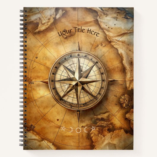 Create Your Own Antique Compass Rose Travel Notizblock (Vorderseite)