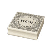 Create Your Own Art Deco Couple's Return Address Gummistempel (Stempel)