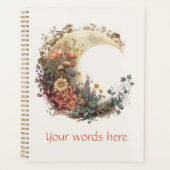Create Your Own Autumn Floral Crescent Moon Planer (Vorderseite)