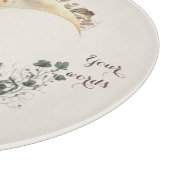 Create Your Own Autumn Floral Crescent Moon Schneidebrett (Ecke)