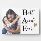 Create Your Own BAE Best Aunt Ever Foto Fotoplatte (Vorderseite)